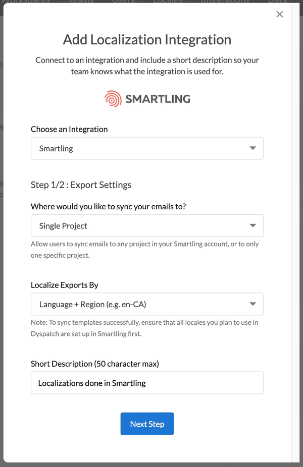 Smartling Integration Setup | Dyspatch Support