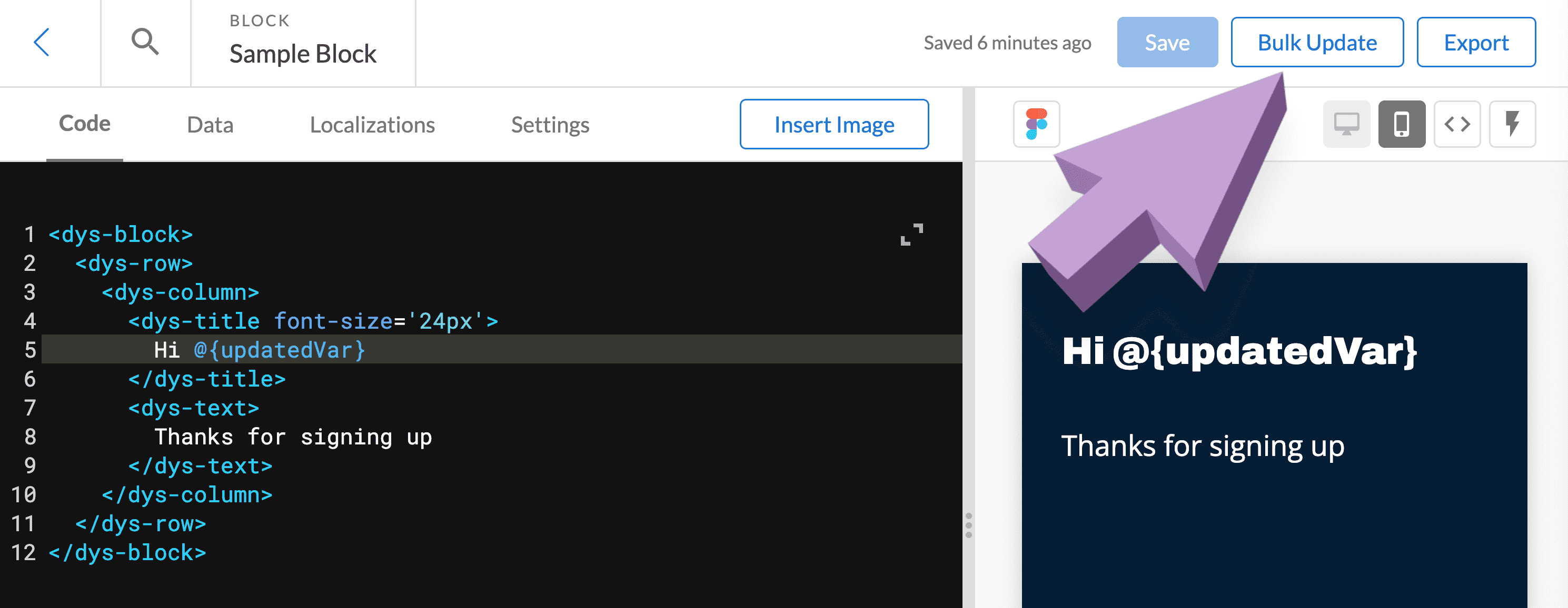 Applying Bulk Updates to Blocks | Dyspatch Support