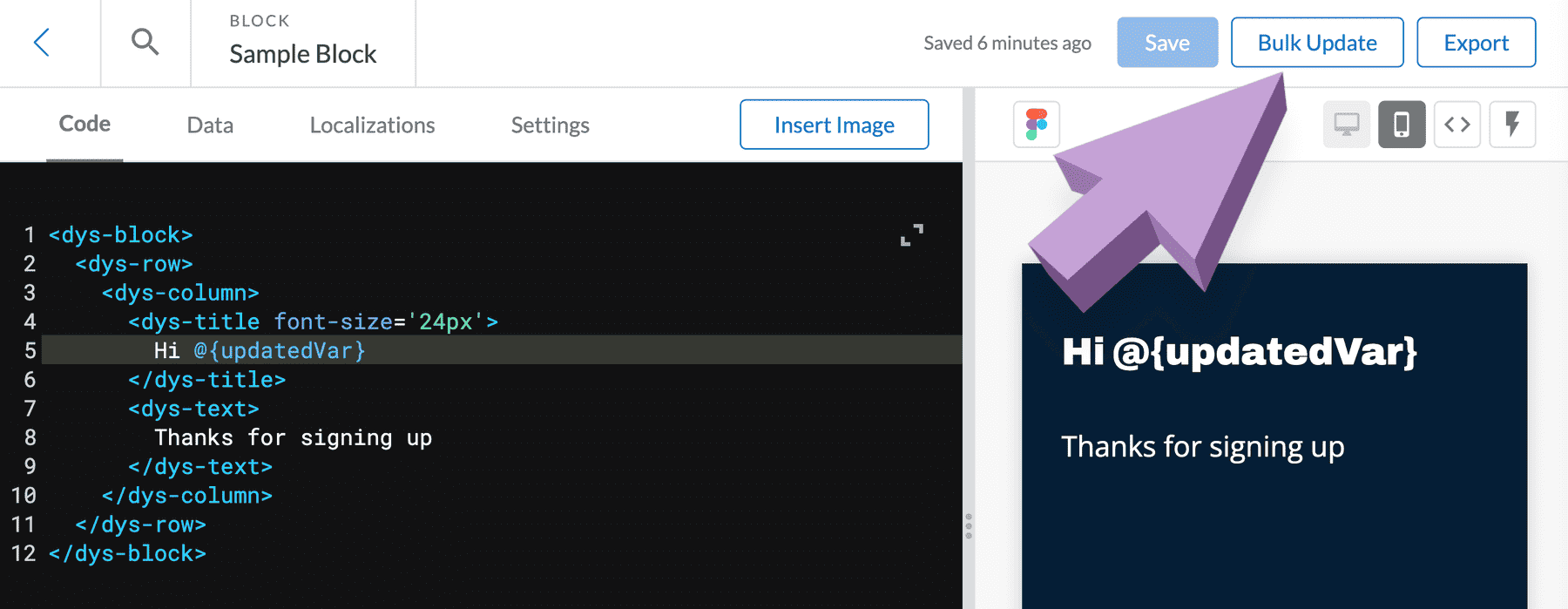 Applying Bulk Updates to Blocks | Dyspatch Support