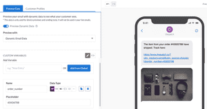 Dynamic Content in SMS | Dyspatch Support