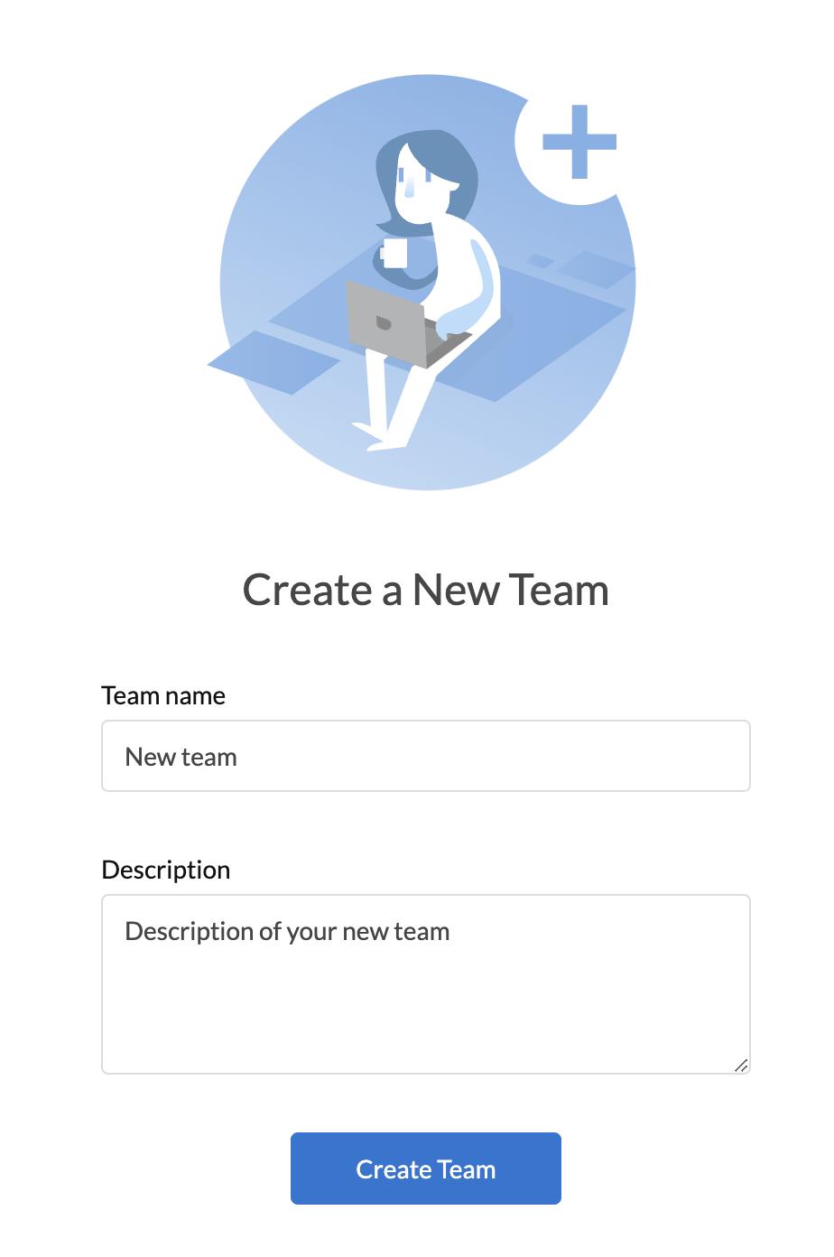 Admin Create Team View