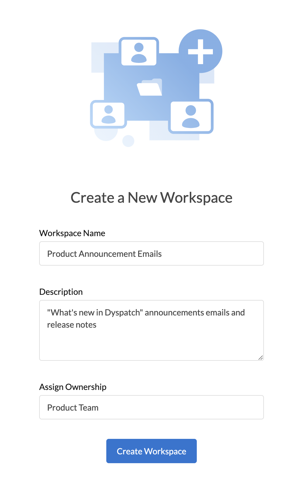 Admin Workspace Create Screen