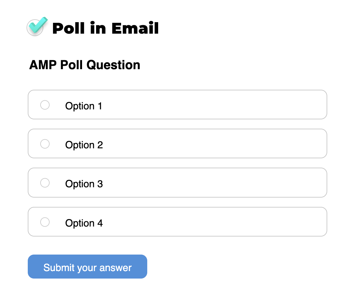 Default content for Poll in Email app