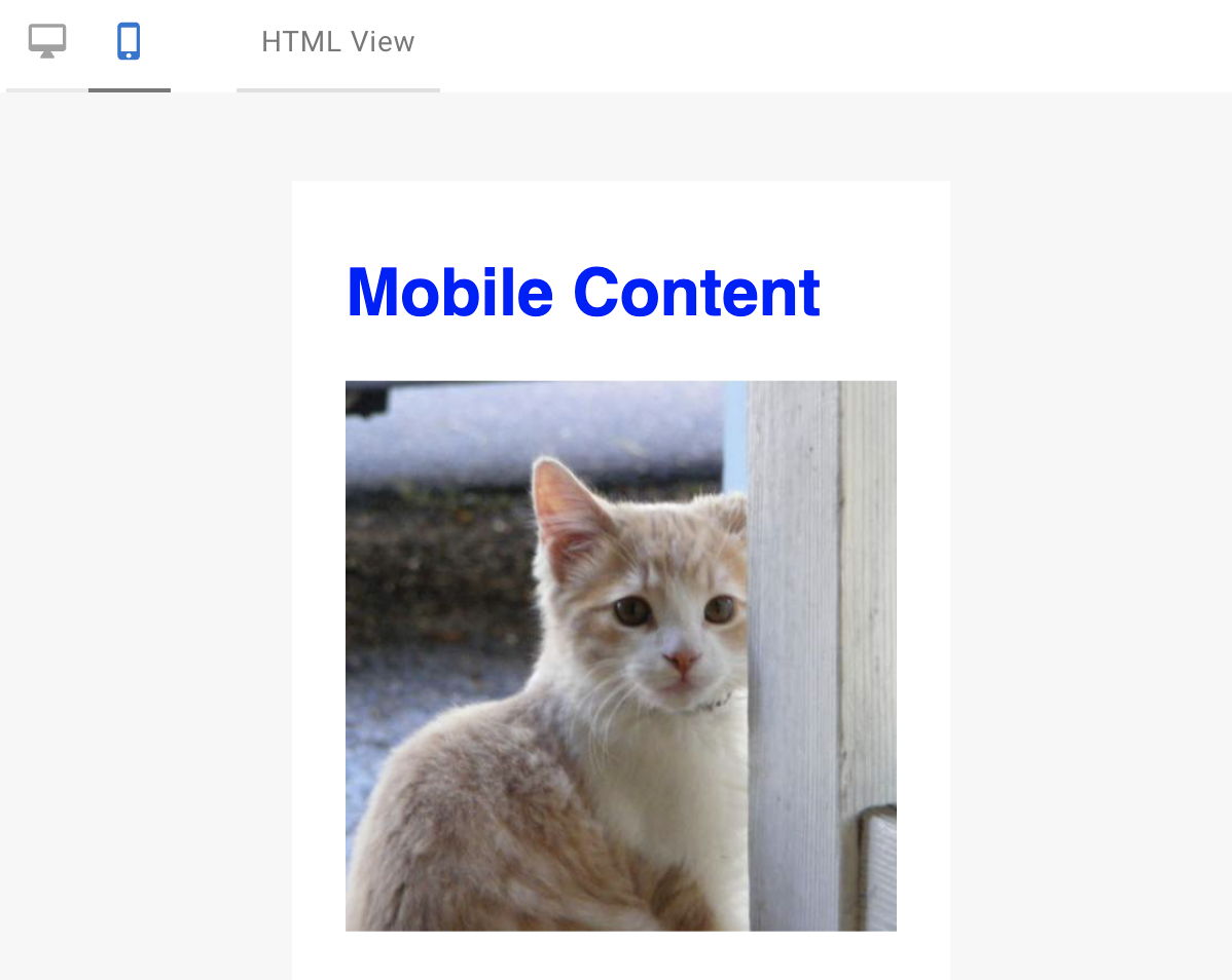 In mobile view, dys-mobile content will be displayed