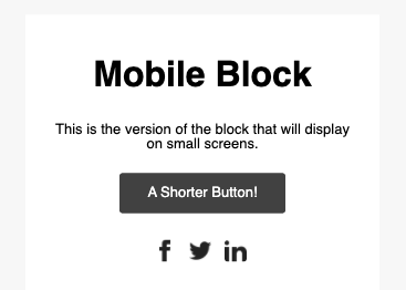 Practice block in mobile view