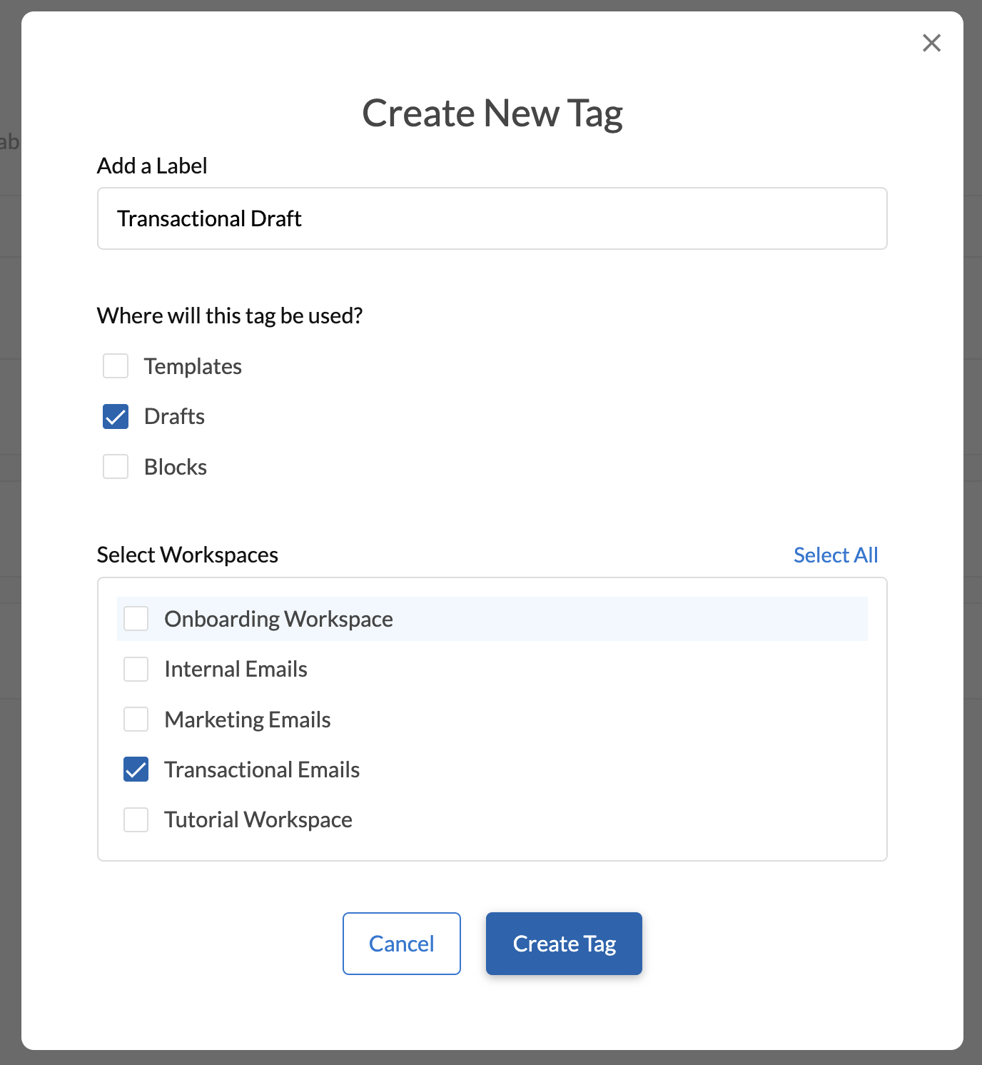 Admin dashboard tag management with 3 tags, toggles, and permissions listed