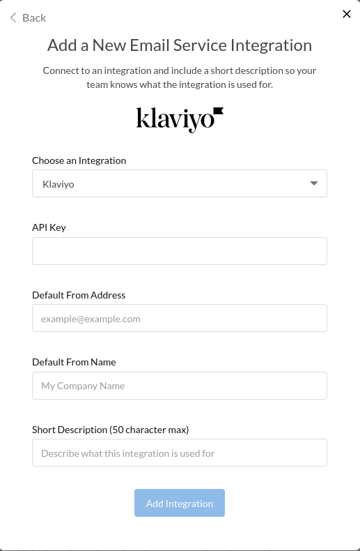 Adding your Klaviyo Integration in Dyspatch