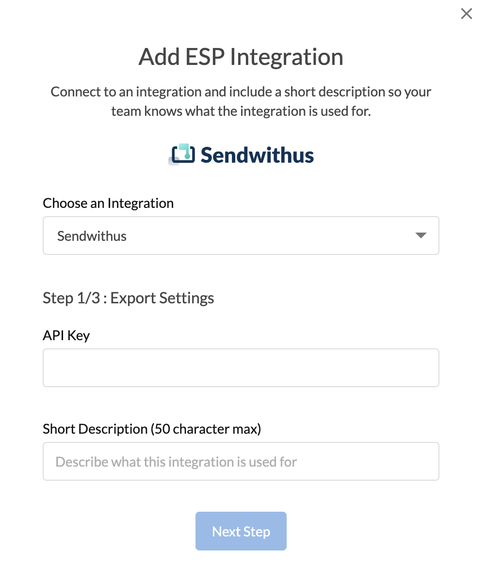 Adding a new Sendwithus Integration in Dyspatch