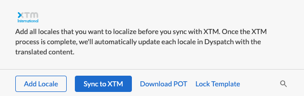 Sync to XTM option in the Template Editor