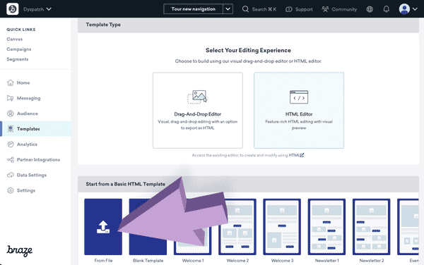 Exporting a Dyspatch Email to Braze | Dyspatch Support
