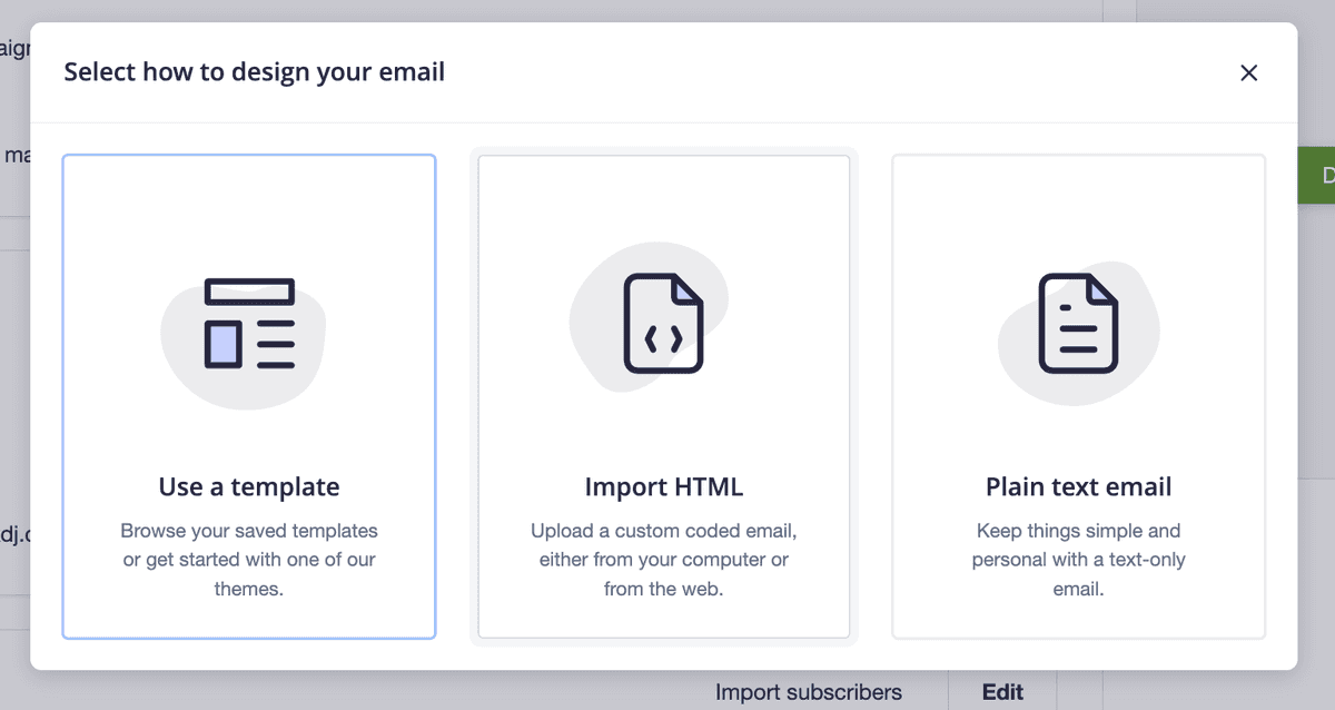 Design email modal in campaign monitor