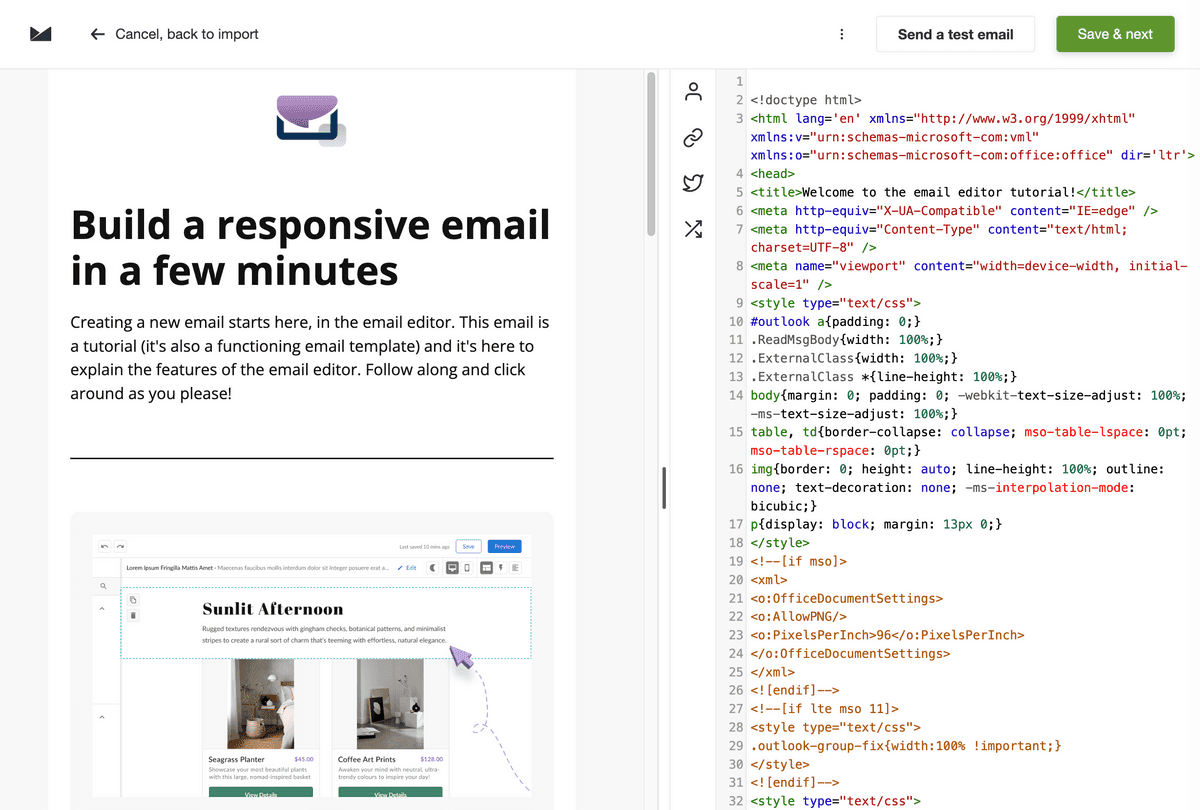 Email preview in Campaign Monitor