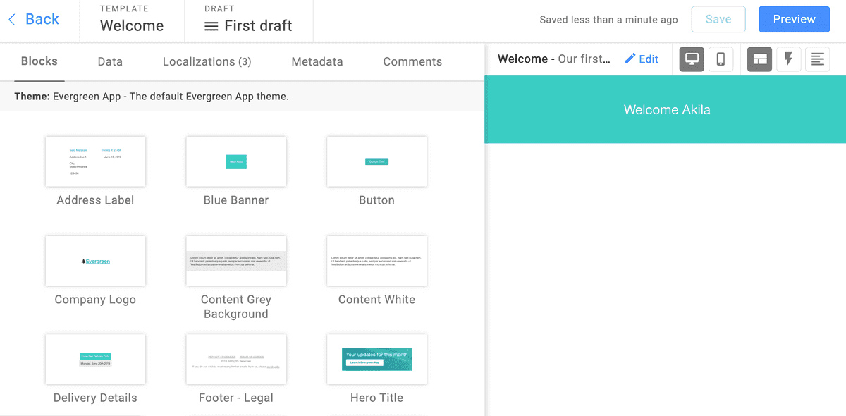 Email editor complete draft