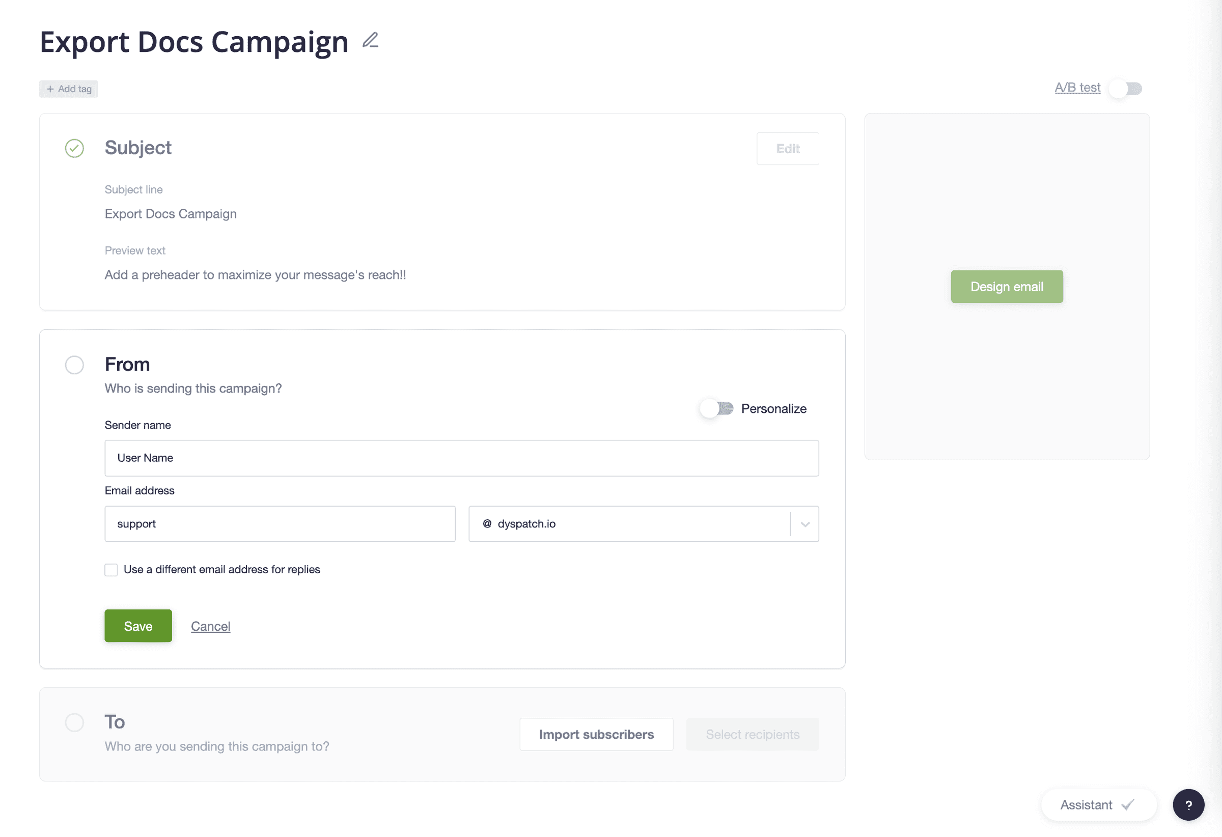 Exporting a Dyspatch Email to Campaign Monitor | Dyspatch Support