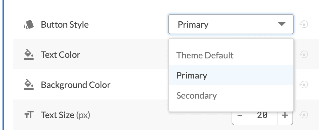 Email Builder showing off variants