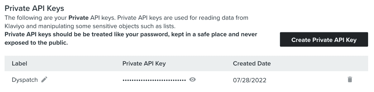 Klaviyo API Key