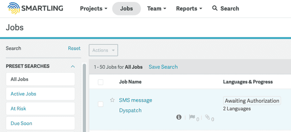Localizing an SMS | Dyspatch Support