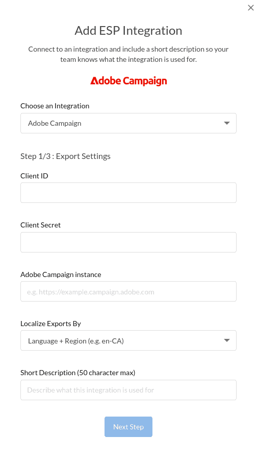 Adding Adobe Campaign ESP Integration in Dyspatch