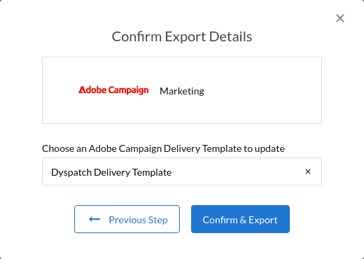 Exporting email from Dyspatch