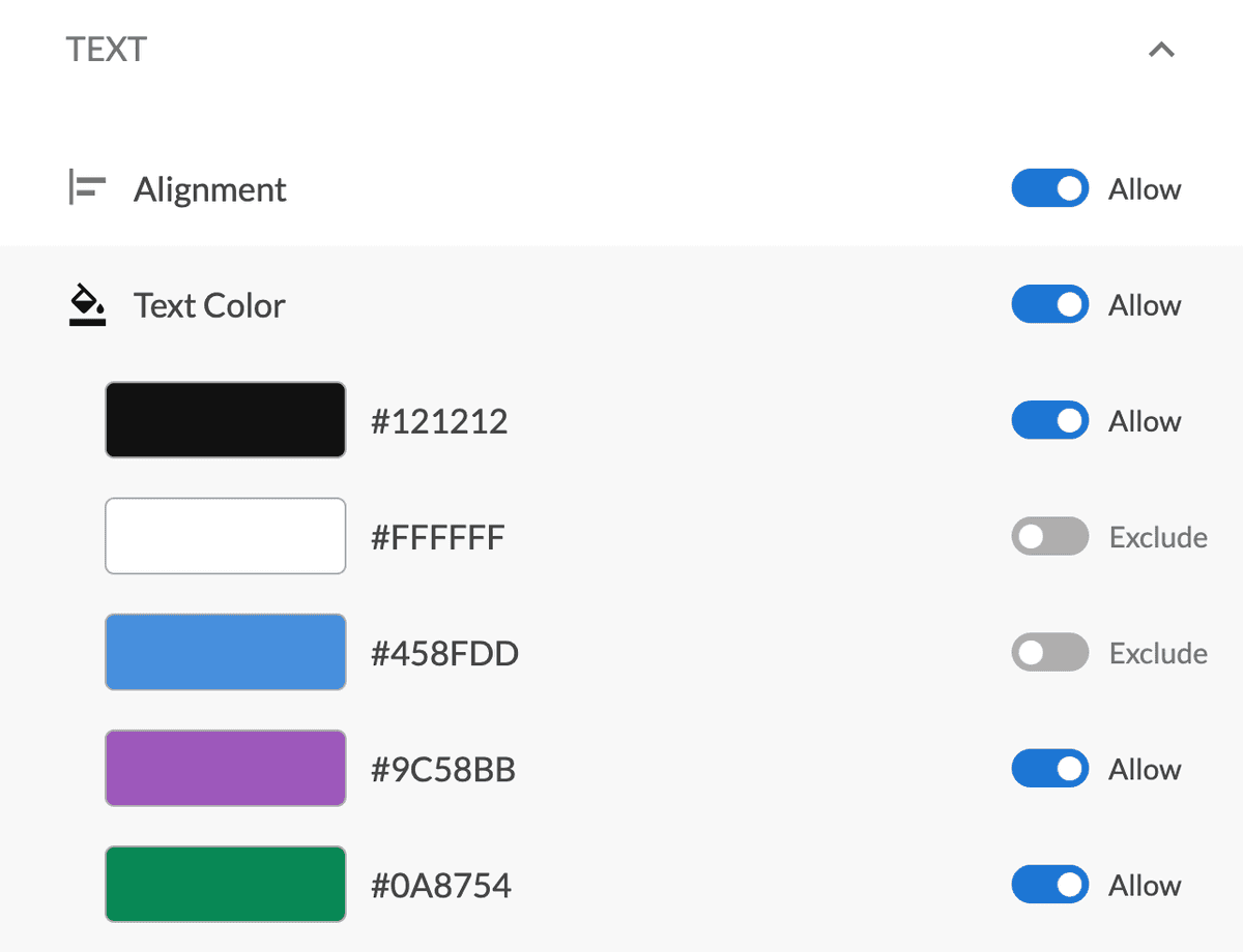 Screenshot showing color swatch selection interface Screenshot showing color swatch selection interface